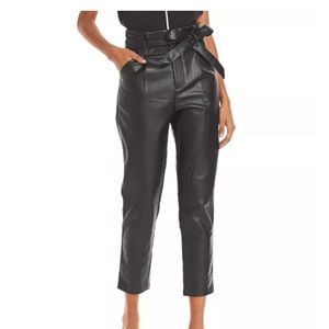 Lucy Paris paper bag leather pants